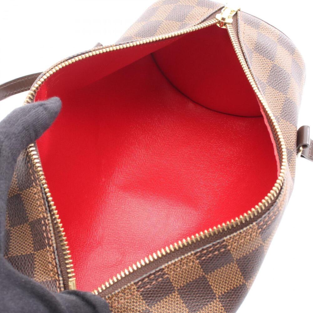 LOUIS VUITTON Authentic Brown Damier Leather Papillon 26 Bag - Picture 3 of 6